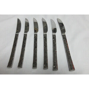 VTG Steak Knife Stainless Steel Herdmar Made In Portugal Knife Shiny Set of 6